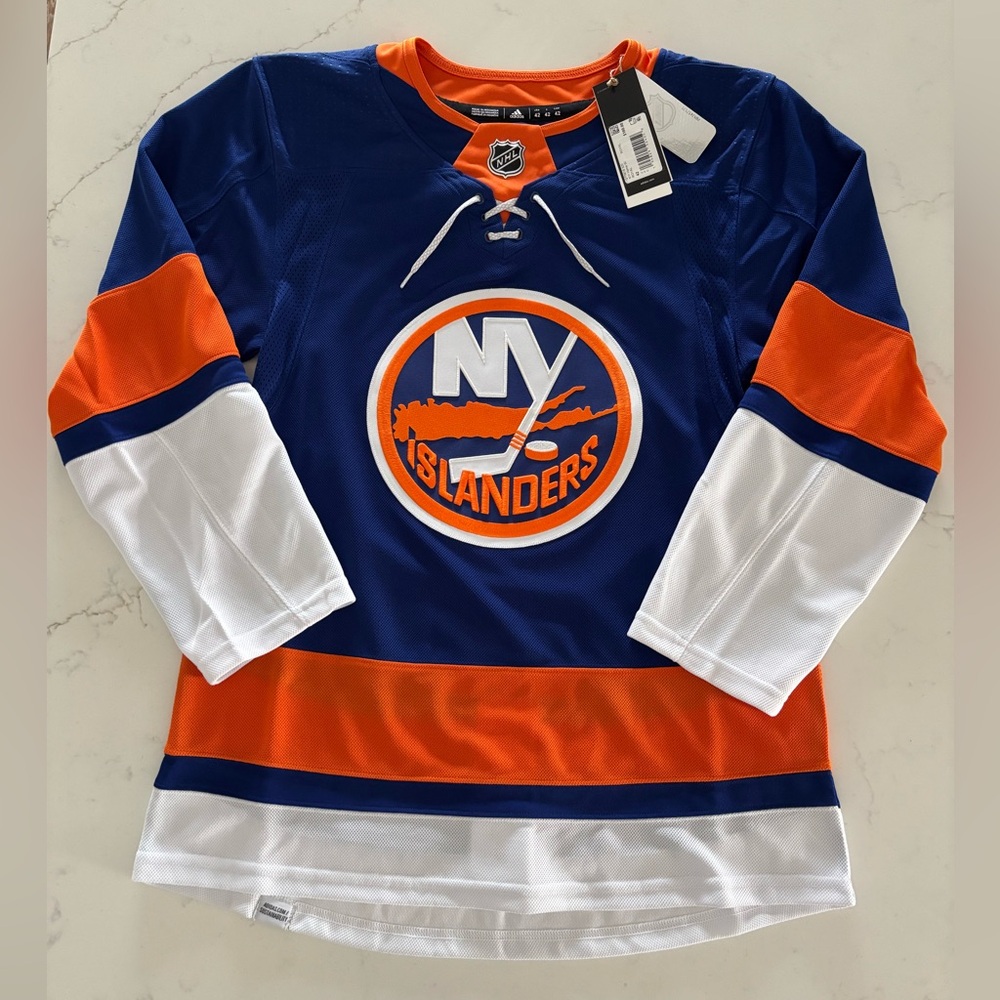 Adidas NHL New York Islanders Authentic Home Hockey Jersey Mens Size 42